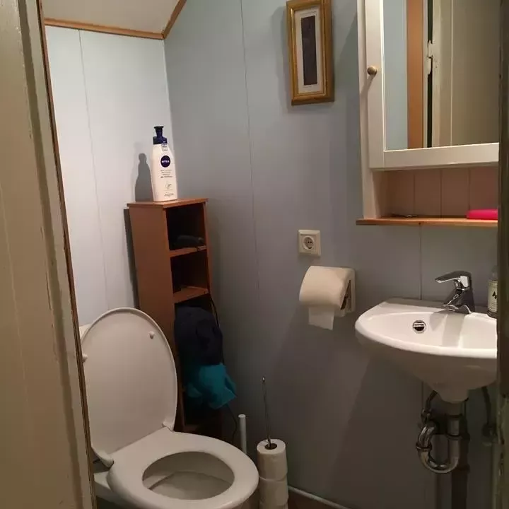 bathroom, image 2 (shower, sink, and cabinet, 2019) / Baðherbergi, mynd 2 (sturta, vaskur og skápur, 2019)