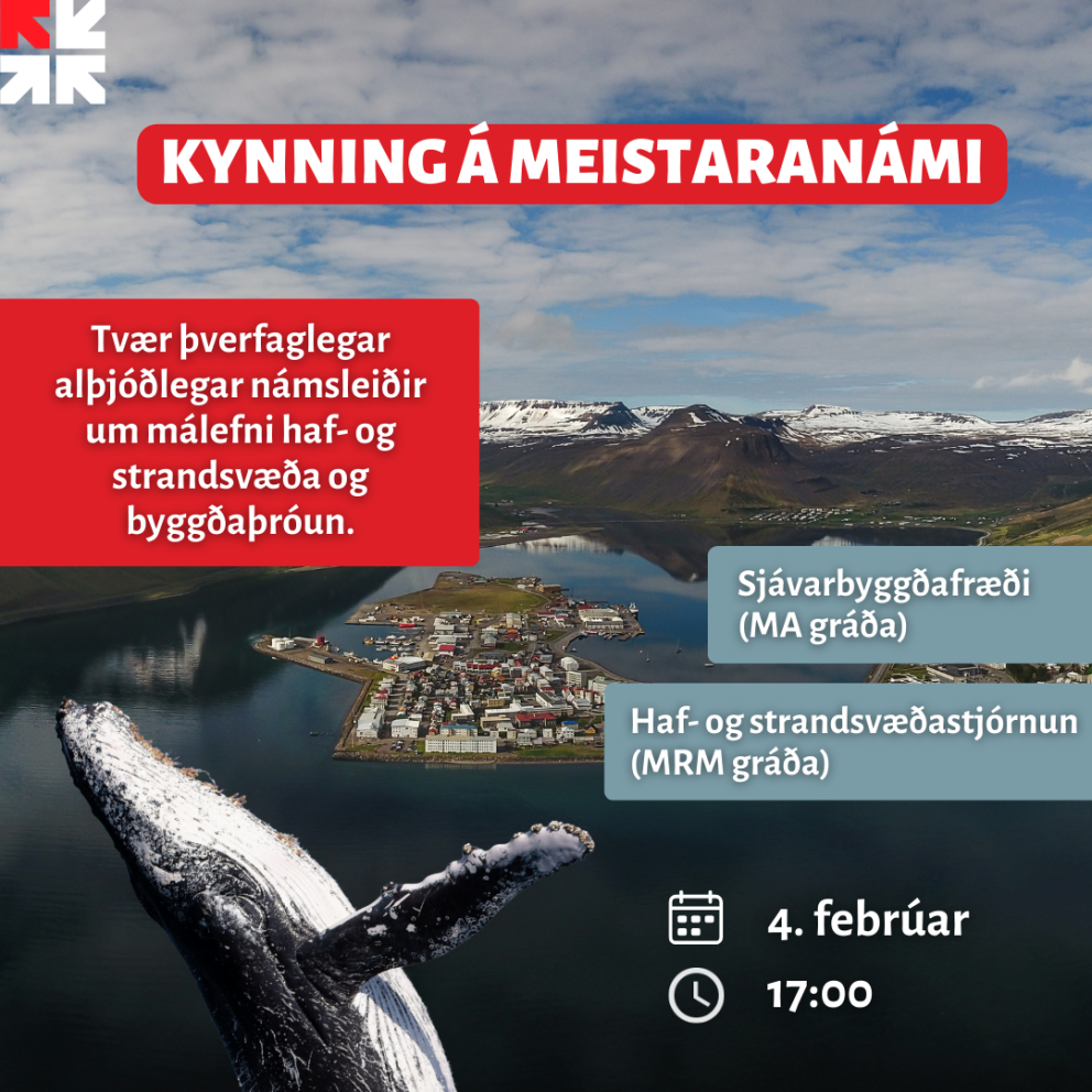 Netkynning á meistaranámi í sjávarbyggðafræði og haf- og strandsvæðastjórnun