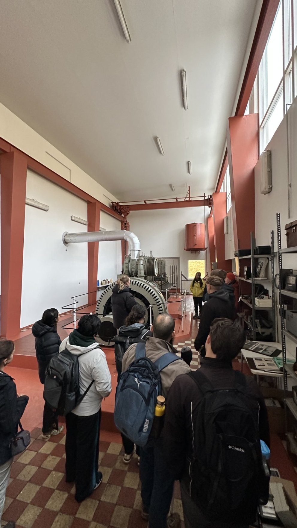 Student field trip to a local hydropower plant