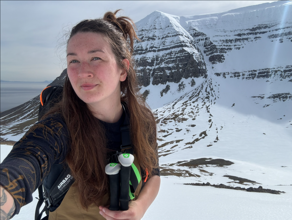 Lynnee Jacks ski touring in Árneshreppur